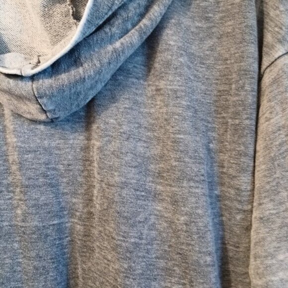 VINTAGE HAVANA Hoodie Sweatshirt Small Gray Lace-up henley Soft terry pullover - Picture 7 of 8